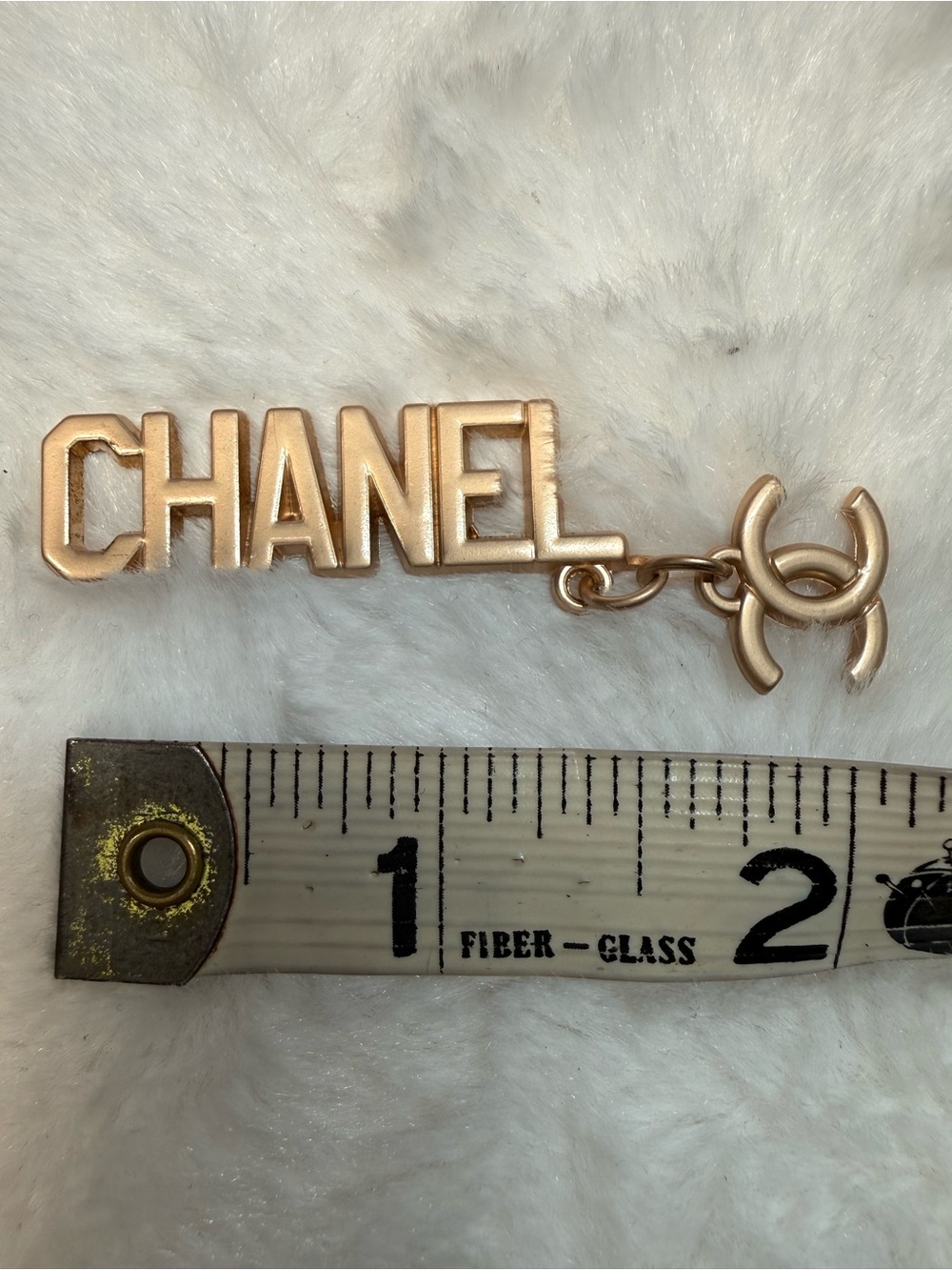 Rose Gold-Tone Charm with Dangle Chain Detail - Picture 4 of 4